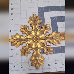 Two Elegant Gold Christmas Ornaments